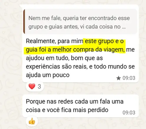 Print do depoimento de Be****