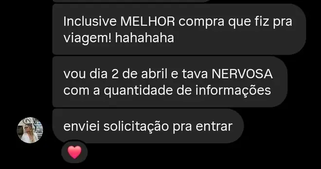 Print do depoimento de @ca****pt