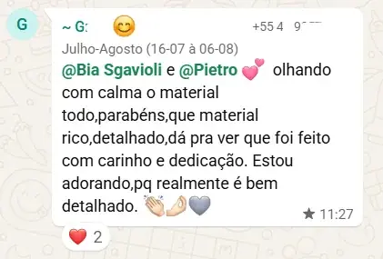 Print do depoimento de Gr****